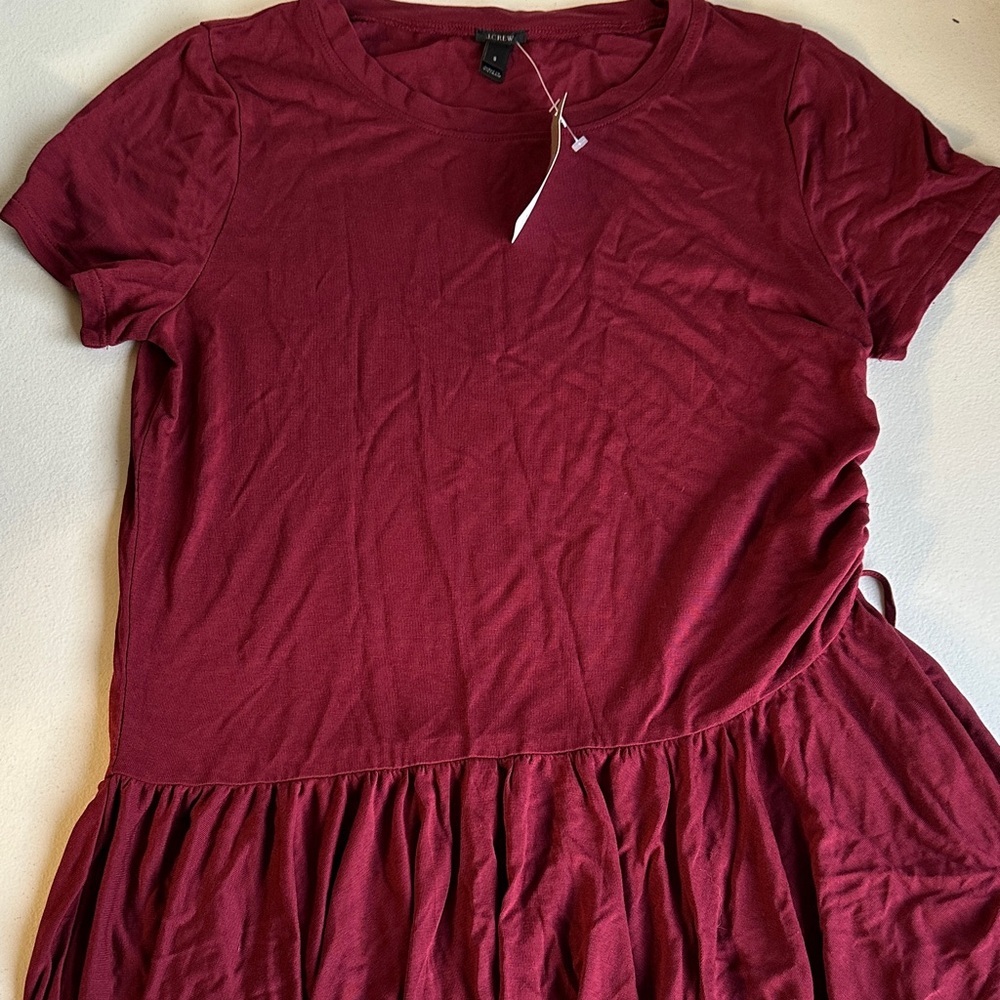 J. Crew Rich Burgundy Short Sleeve Top